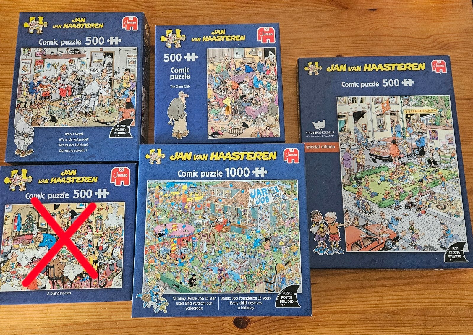 Jan van Haasteren puzzels, Ophalen of Verzenden, 500 t/m 1500 stukjes, Zo goed als nieuw
