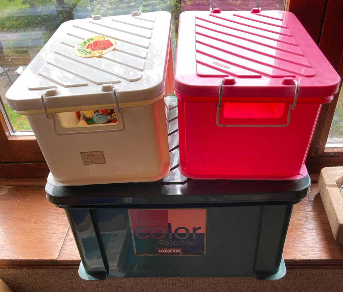 Curver Opbergboxen - Set van 3 (Wit, Roze, Groen), Gebruikt, 50 tot 100 cm, Ophalen of Verzenden, Minder dan 50 cm