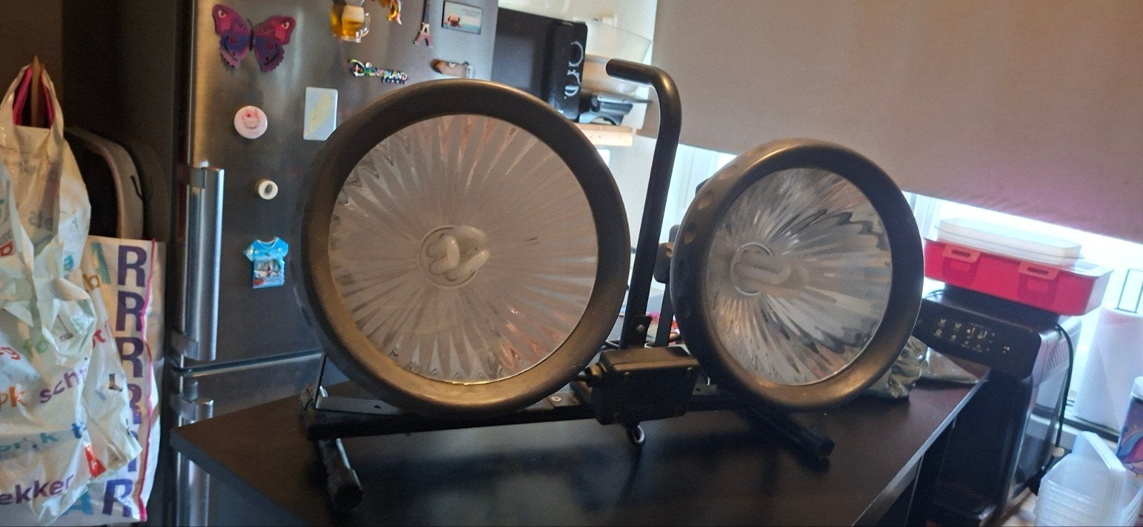 Dubbele schijnwerpers, Ophalen, Gebruikt, Lamp met armatuur