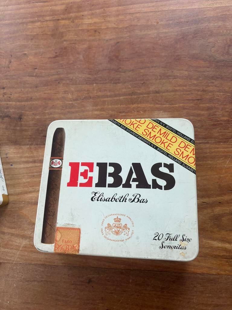 Sigarendoos EBAS Elisabeth Bas, Ophalen of Verzenden, Zo goed als nieuw, Sigarenbandjes
