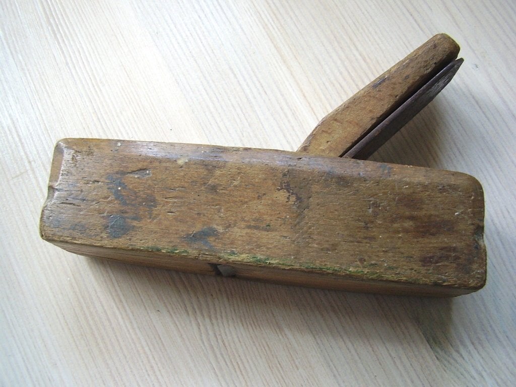 Oude houten blokschaaf uit Frankrijk, Ophalen of Verzenden