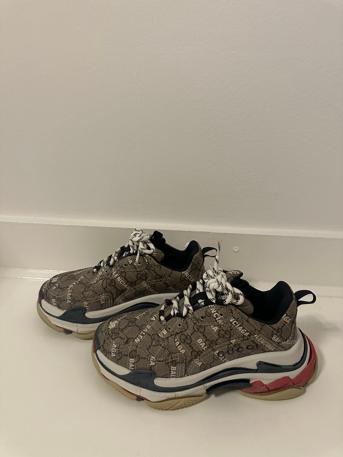 Balenciaga Triple S X Gucci sneakers maat 38, Ophalen of Verzenden, Zo goed als nieuw, Sneakers of Gympen