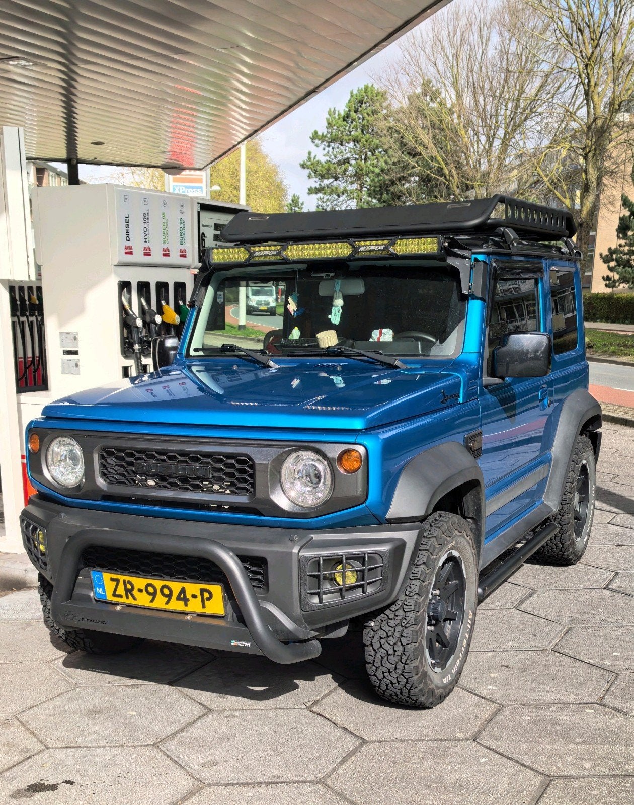 Suzuki Jimny stijl 2019 Blauw UNIEK!!, Auto's, Suzuki, 13 km/l, 4 cilinders, Leder en Stof, 49 €/maand