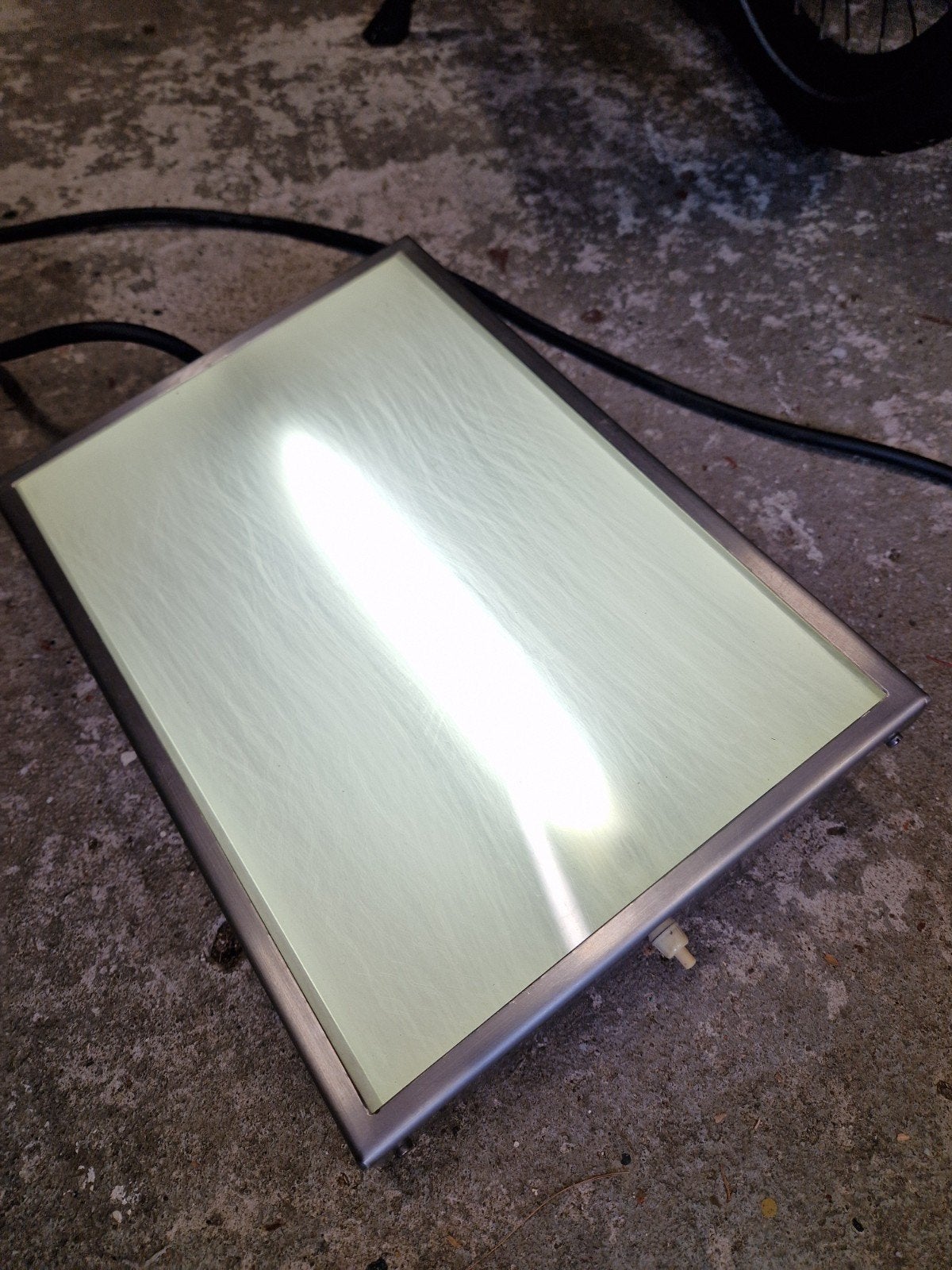 RVS Lichtbak met Acrylaat - 35x25x10 cm, Ophalen of Verzenden, Gebruikt