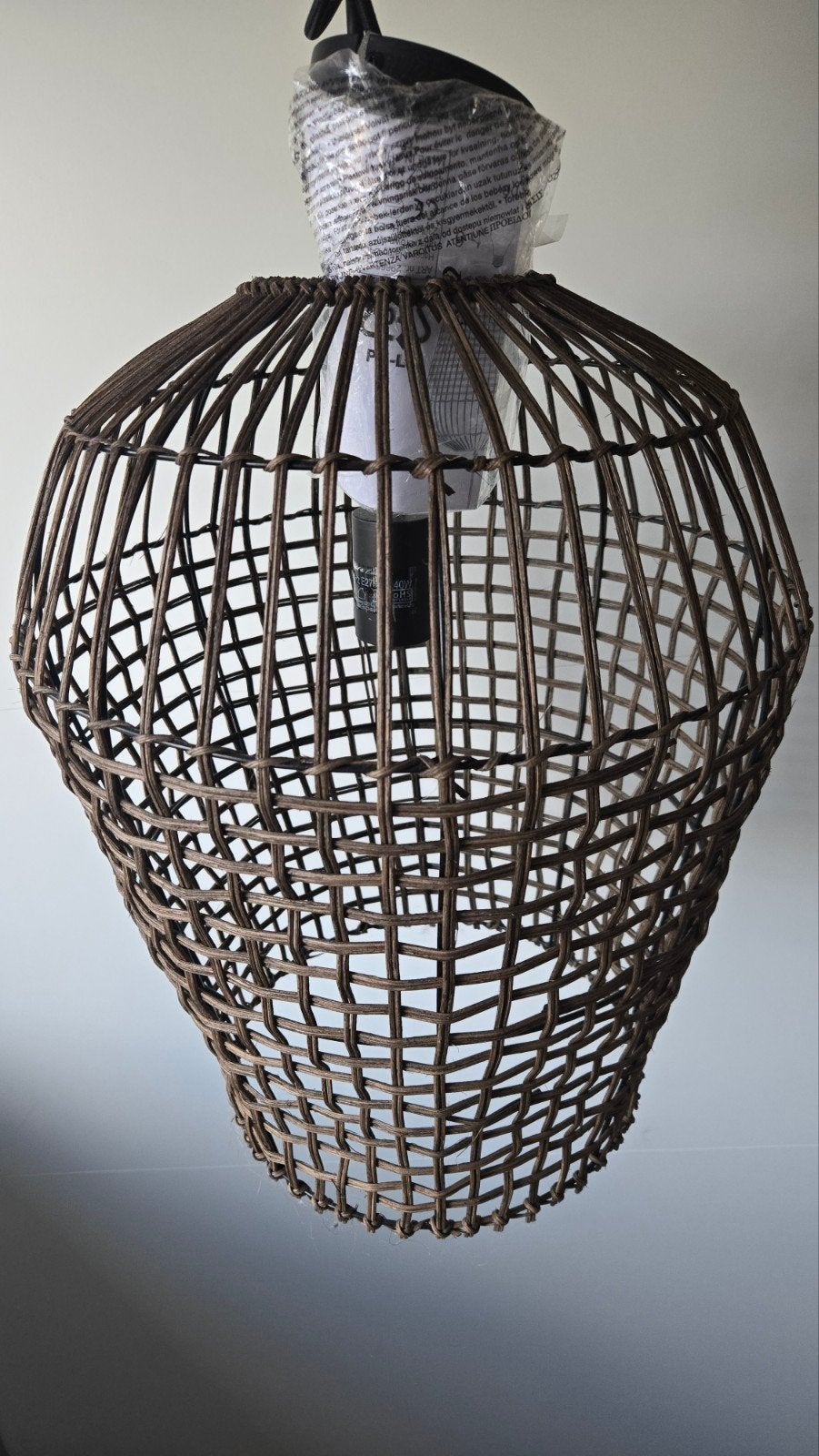 hanglamp, Huis en Inrichting, Lampen | Hanglampen, Ophalen, Nieuw, Hout, E27 (groot)