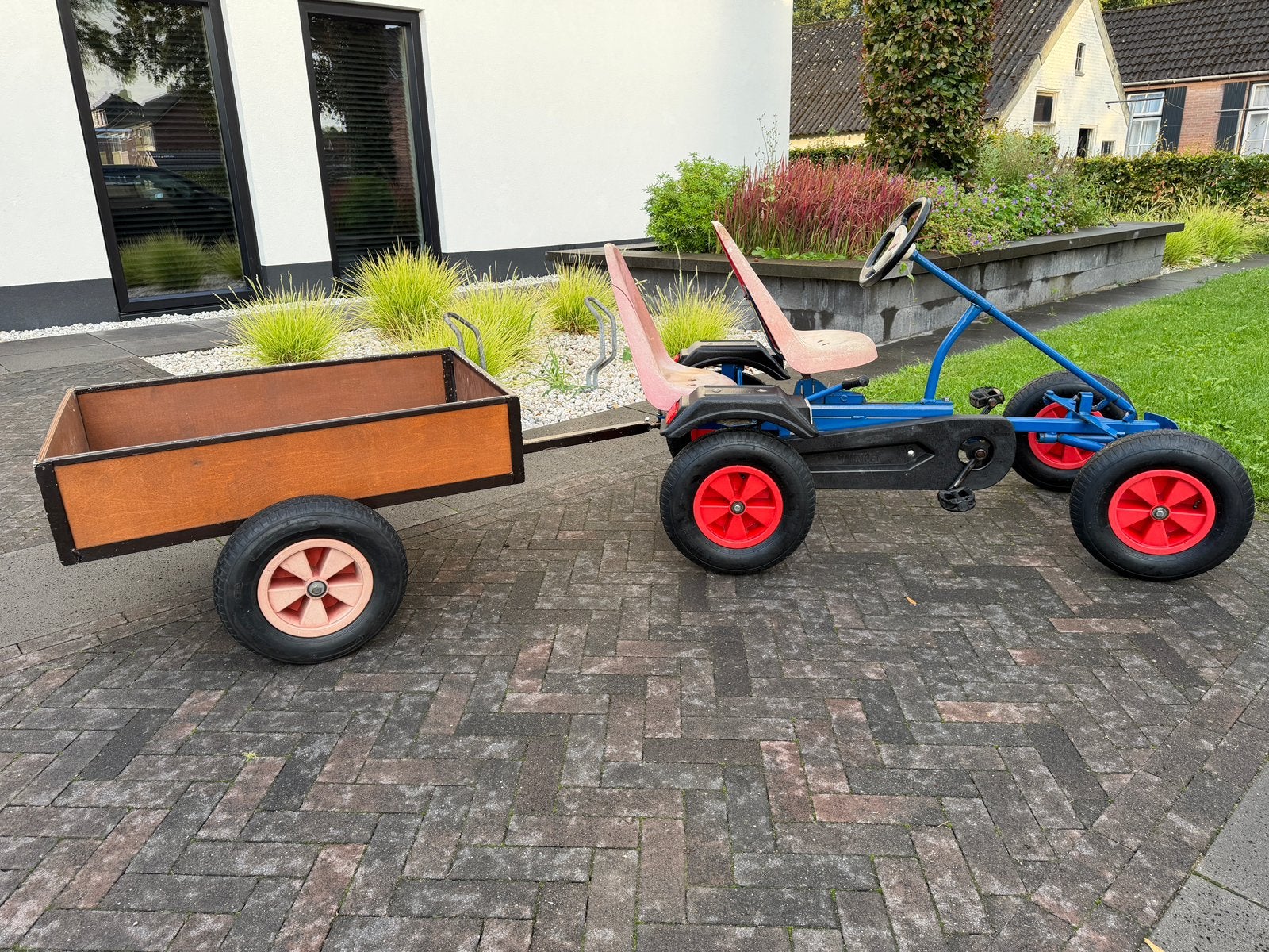 Mammoet skelter, duozit met kiep aanhanger, Kinderen en Baby's, Speelgoed | Buiten | Skelters, Ophalen, Gebruikt, Mammoet, Duozit