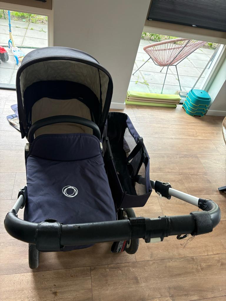 Bugaboo Donkey 2 Twin - Complete Duowagen met Reiswiegen, Kinderen en Baby's, Kinderwagens en Combinaties, Ophalen, Gebruikt, Combiwagen