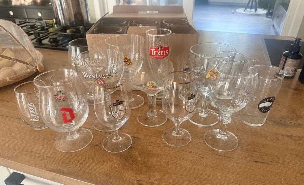bier glazen, Verzamelen, Biermerken, Ophalen, Zo goed als nieuw, Glas of Glazen, Overige merken