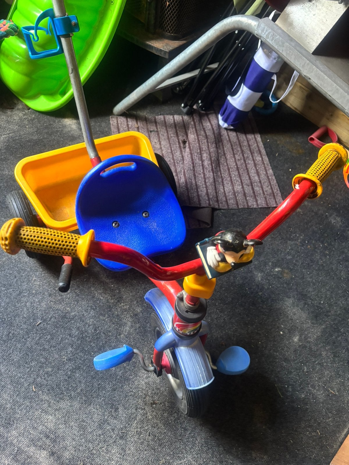Driewieler mickey mouse, Ophalen, Gebruikt