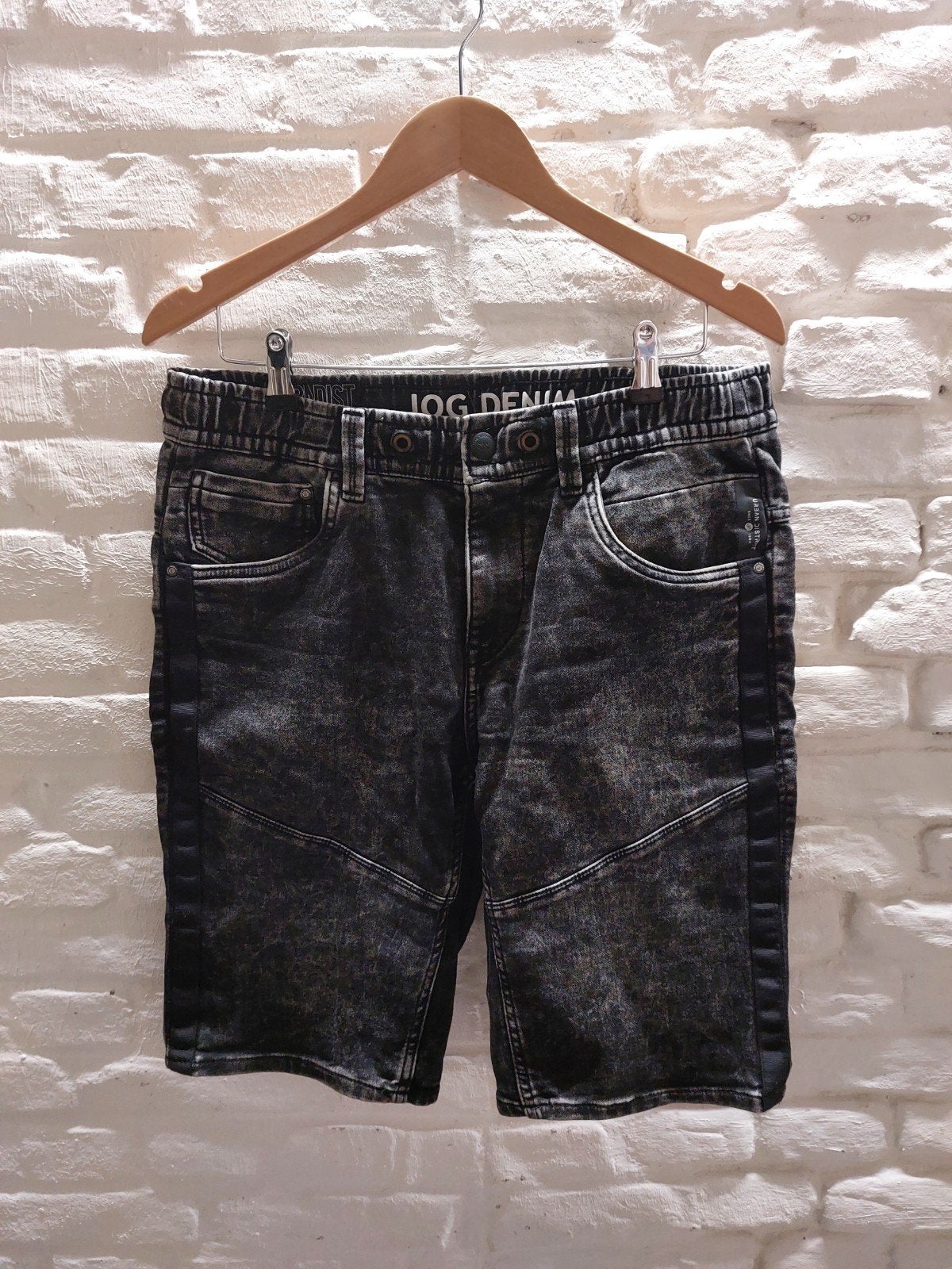 Angelo Litrico Jog Denim Shorts Maat M, Verzenden, Angelo Litrico, Zwart, Zo goed als nieuw