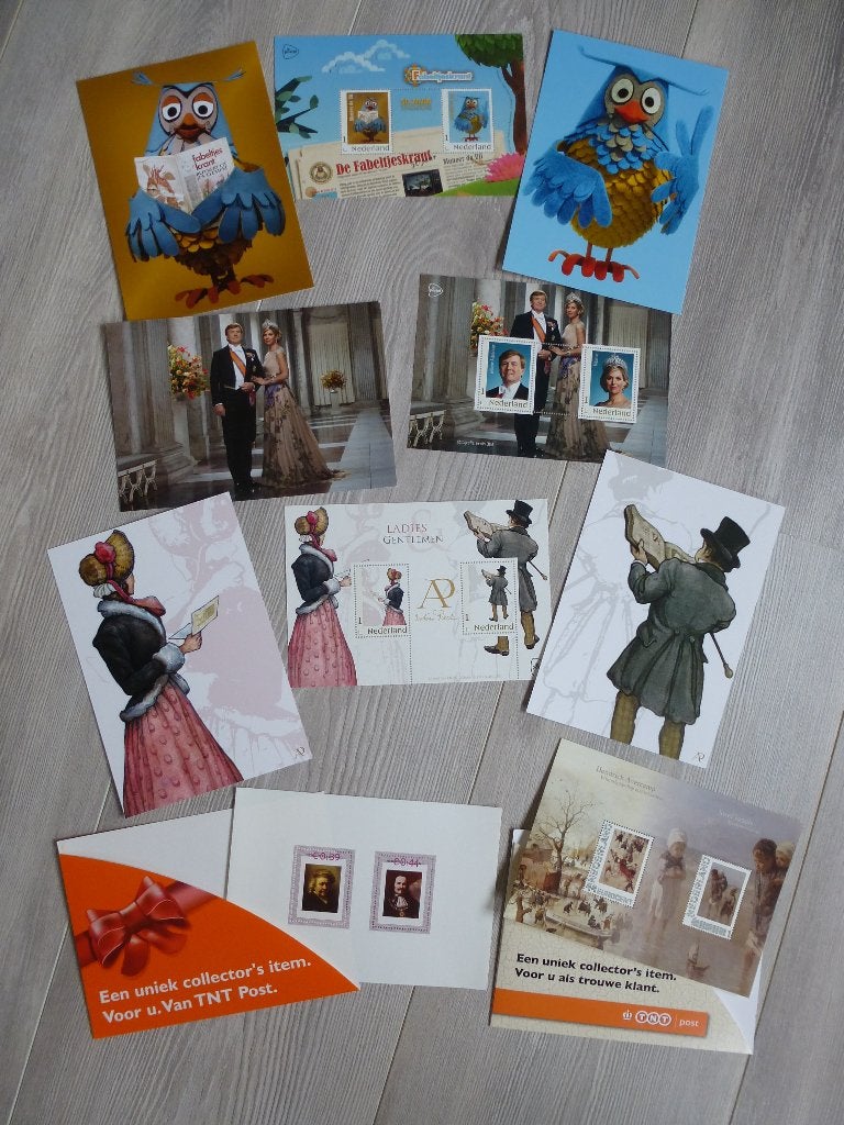 Nederland - 5x Verzamelaar Set eurozegels + kaarten, Verzenden, Na 1940, Postfris