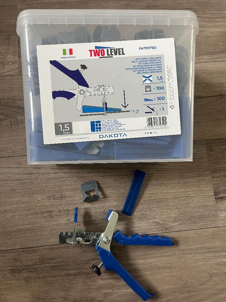 Tegel leveling systeem 1,5mm inclusief tang, Ophalen, 60 cm of meer, Nieuw, 10 m² of meer