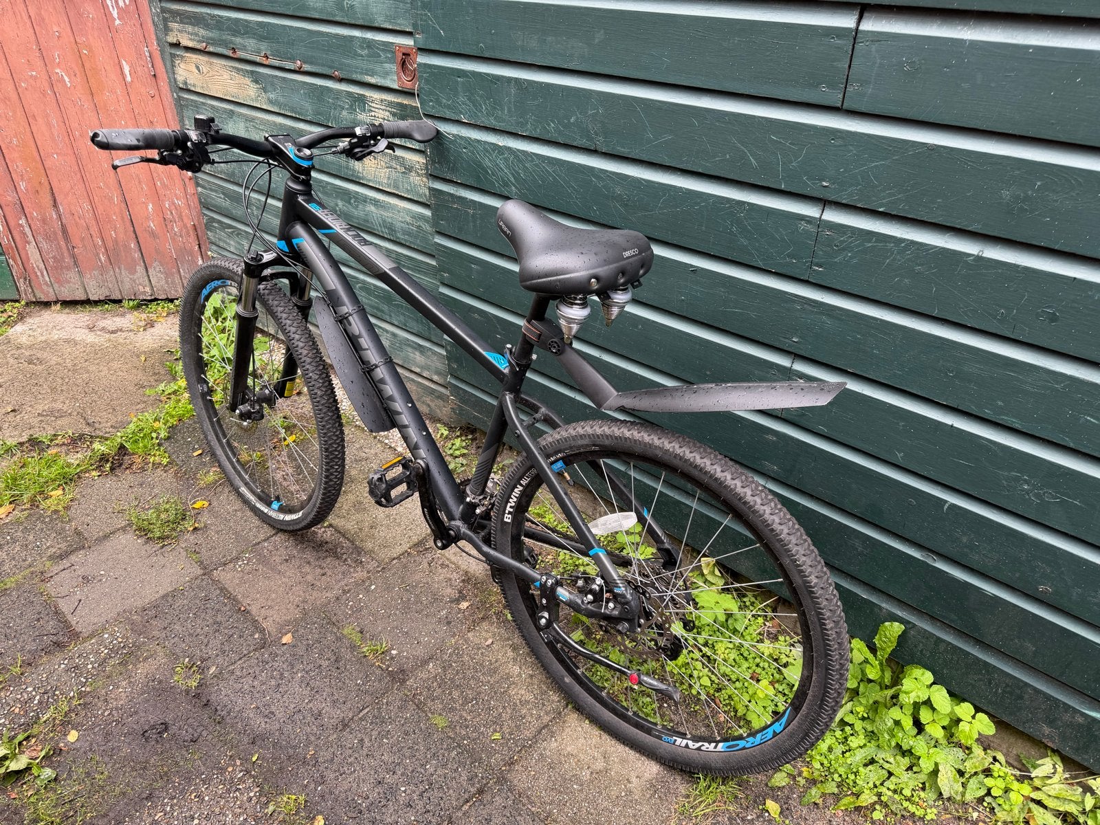 Mountainbike B'Twin Rockrider 520 - Zwart/Blauw, Fietsen en Brommers, Gebruikt, Hardtail, Heren, Schijfrem