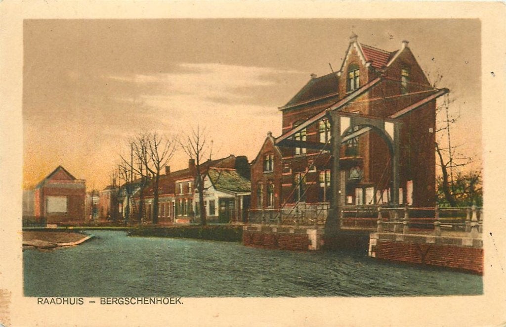 701-376-005 Bergschenhoek Raadhuis, Verzamelen, Ophalen of Verzenden, Voor 1920, Zuid-Holland