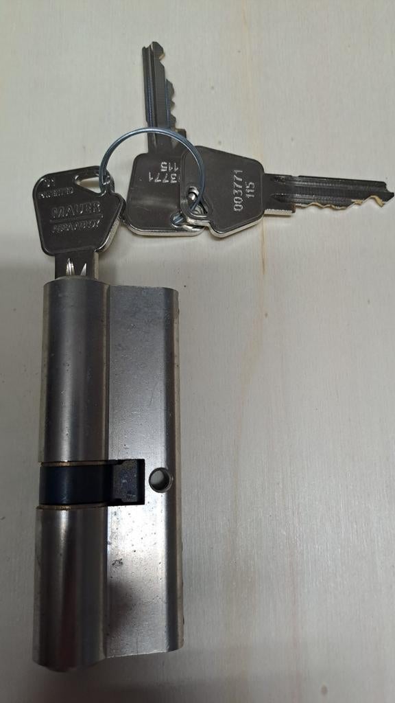 Mauer cilinder met 3 sleutels - SKG 2 sterren, Ophalen of Verzenden, Rvs, Slot