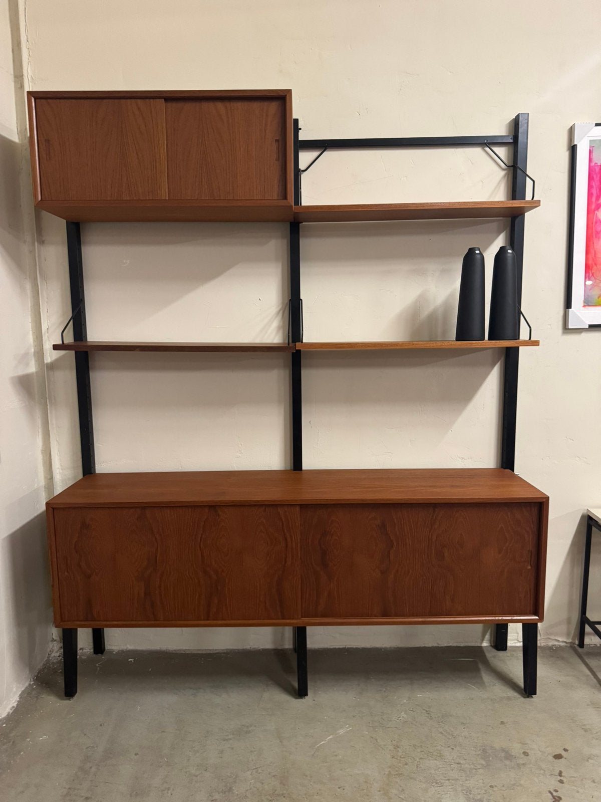 Poul Cadovius by Royal System vintage modulair wandsysteem, Huis en Inrichting, Kasten | Wandmeubels, Gebruikt, Teakhout, 200 cm of meer