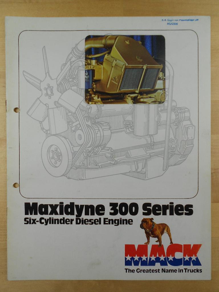 Mack Maxidyne 300 Series Motor Brochure 1978, Mack, Ophalen of Verzenden, Zo goed als nieuw, Overige merken