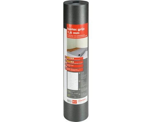 MACLEAN Ondervloer Isotac 1,6 mm - 2 rollen (40m²), Ophalen, Nieuw