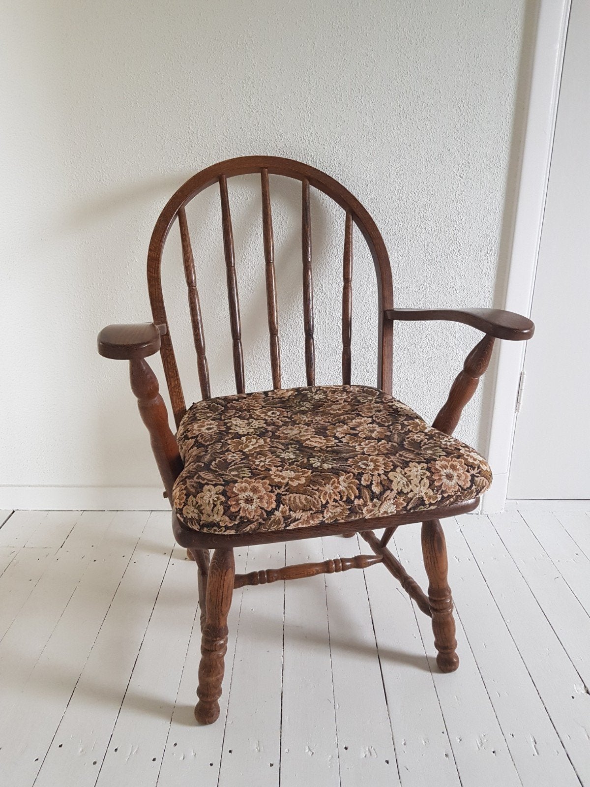 Vintage spijlenstoel fauteuil met armleuningen jaren '60, Ophalen