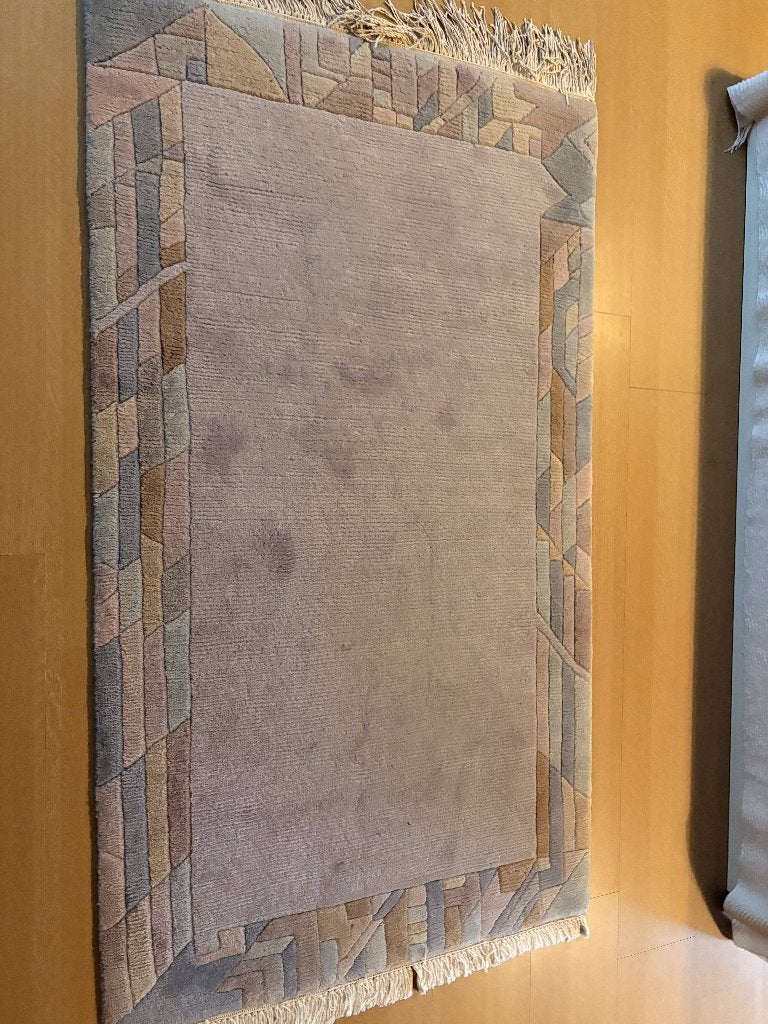 Vintage Tapijt, Ophalen, Gebruikt, 100 tot 150 cm, Grijs