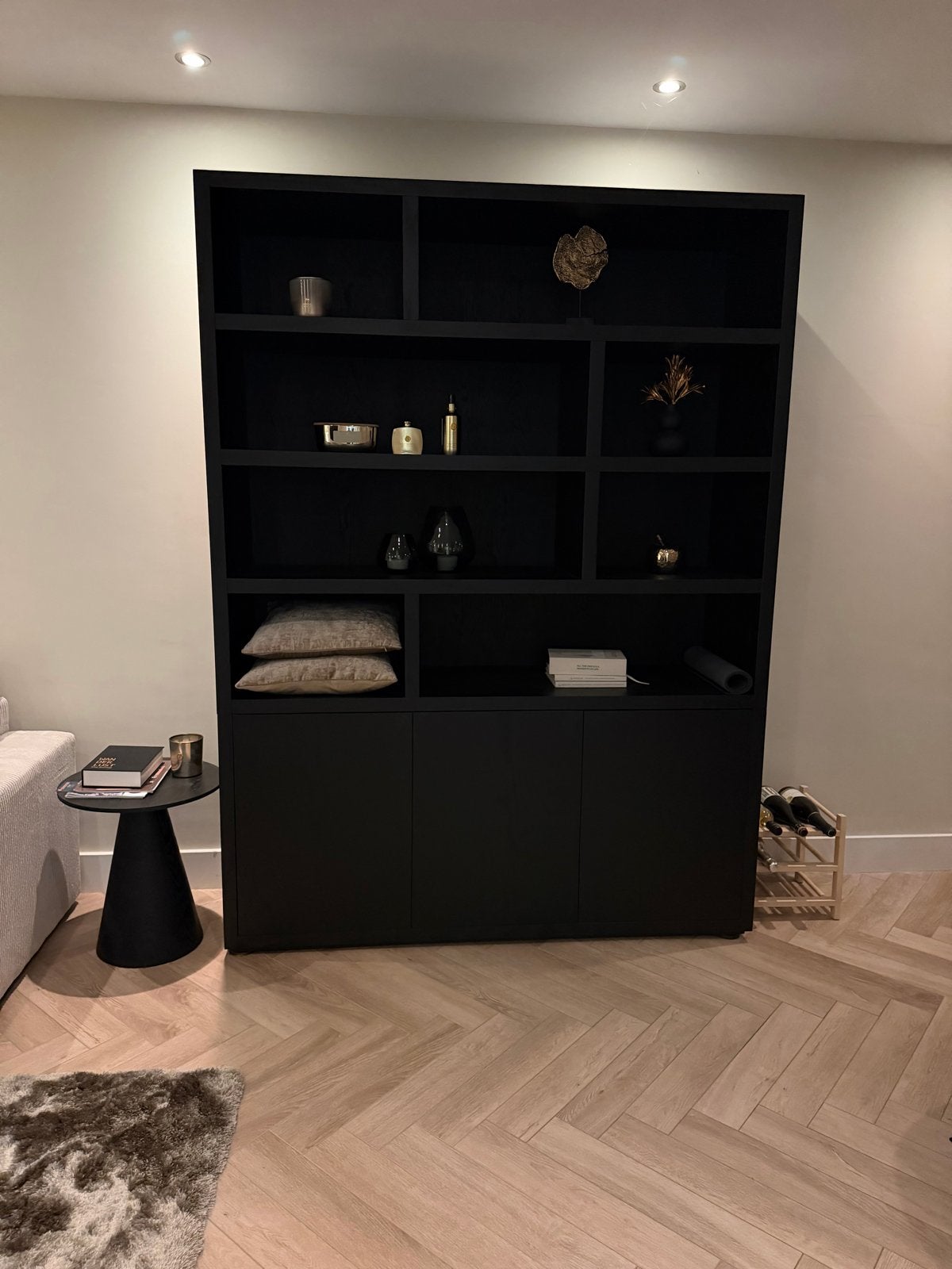 Goossens Barcelona Buffetkast - Zwart Eiken, 200 cm of meer, 150 tot 200 cm, Eikenhout, Ophalen of Verzenden