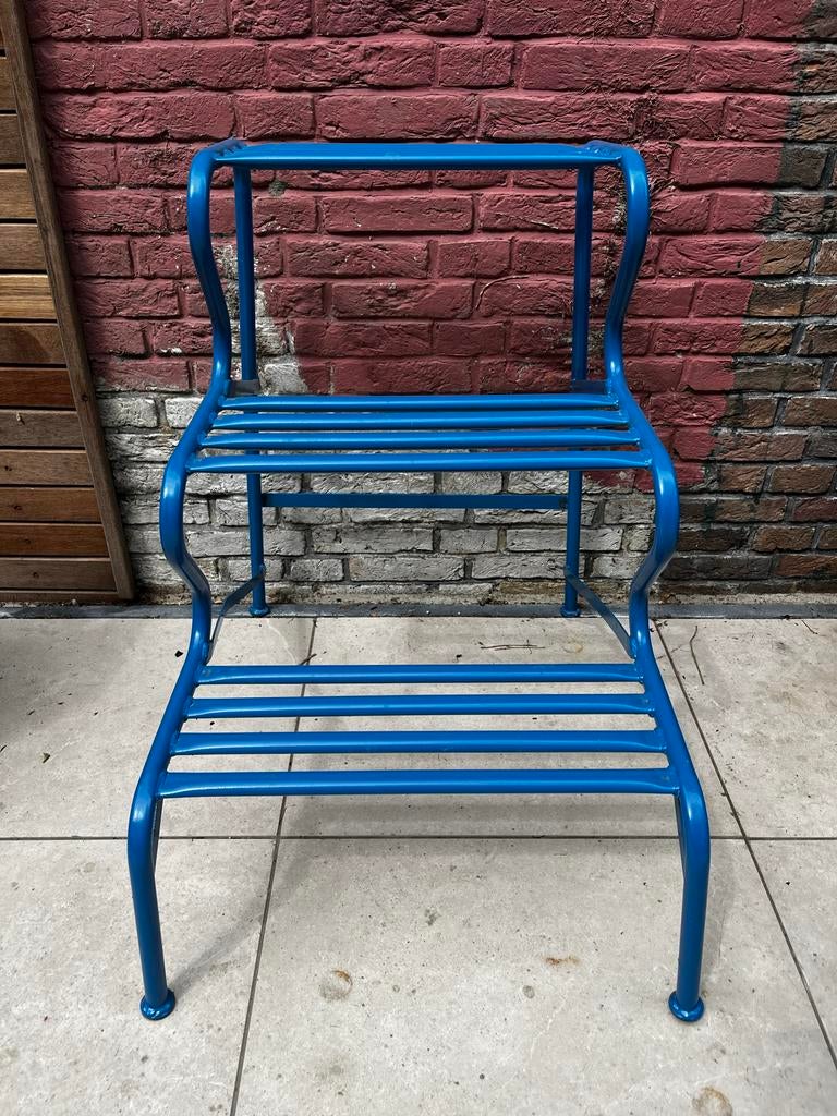 Ongebruikte blauwe stucadoorstrap, Doe-het-zelf en Verbouw, Ladders en Trappen, Ophalen, Zo goed als nieuw, Trap, Minder dan 2 meter
