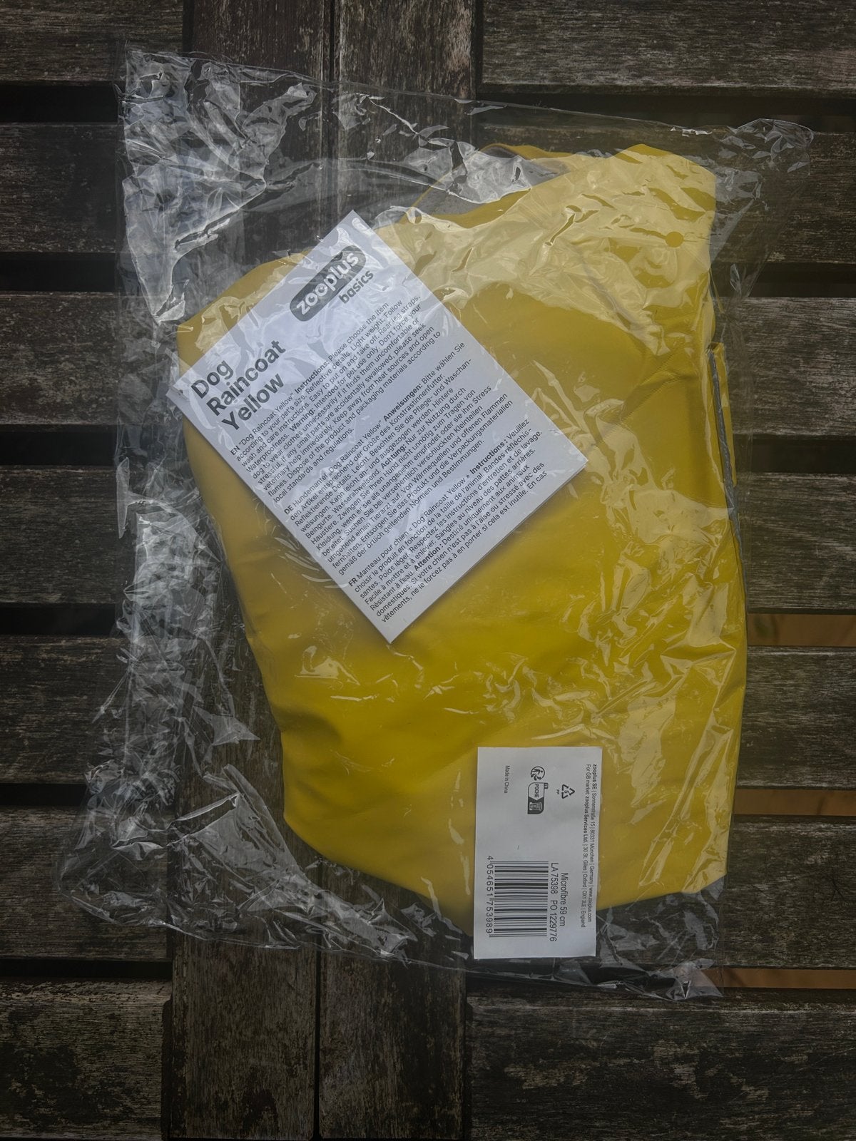Gele regenjas hond M  (NIEUW!), Ophalen of Verzenden, Nieuw