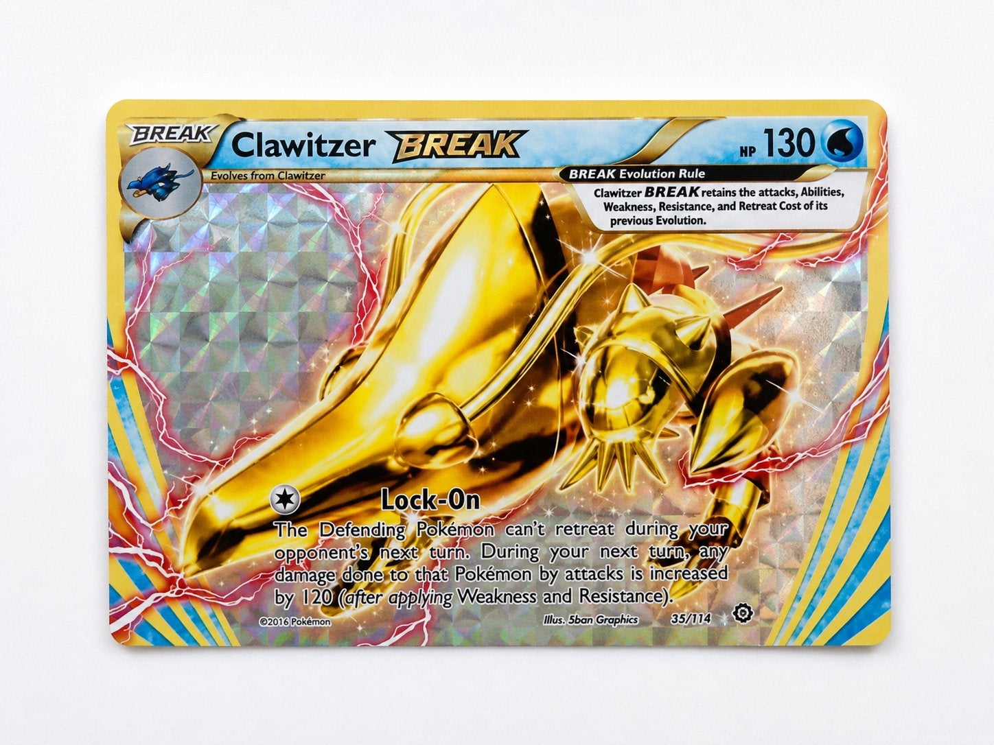 Clawitzer BREAK Pokémon Kaart - Zeldzaam Foil, Verzenden, Gebruikt, Losse kaart