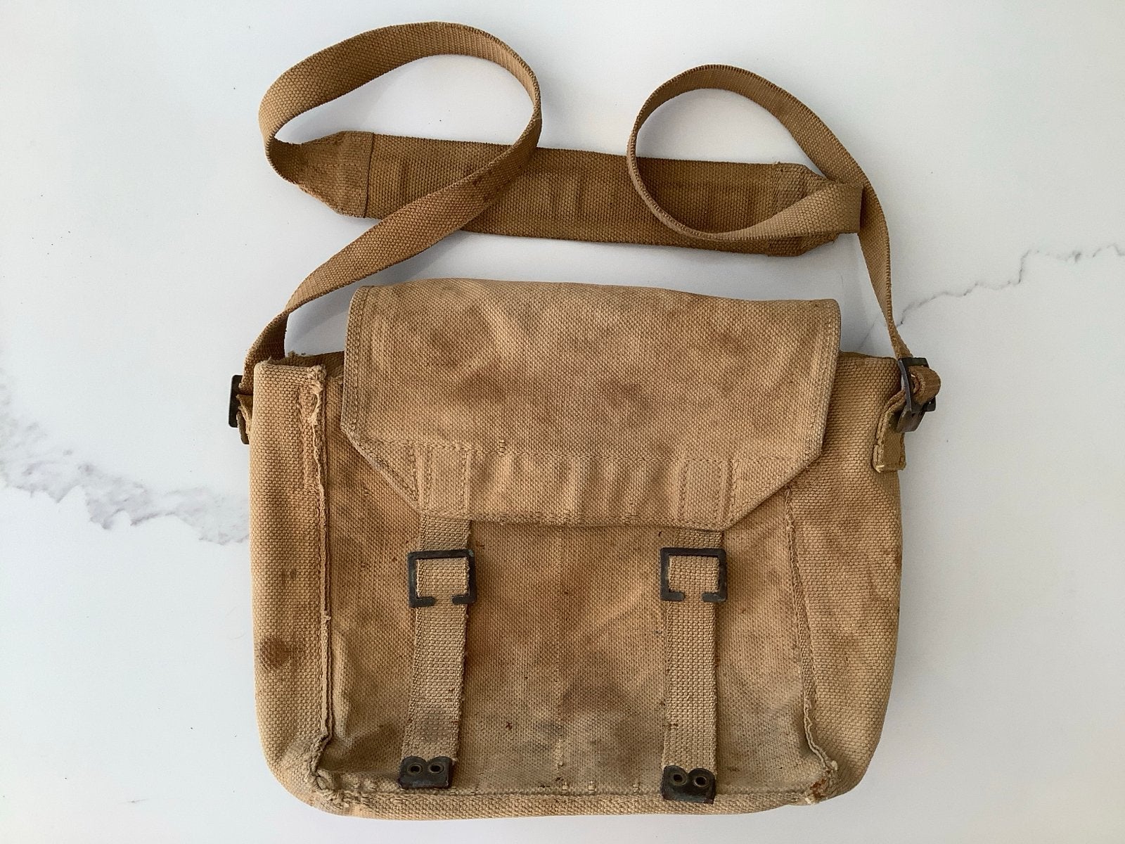 WO2 Britse Leger 1937 Patroon Haversack Gedateerd 1944, Verzamelen, Militaria | Tweede Wereldoorlog, Ophalen of Verzenden, Landmacht
