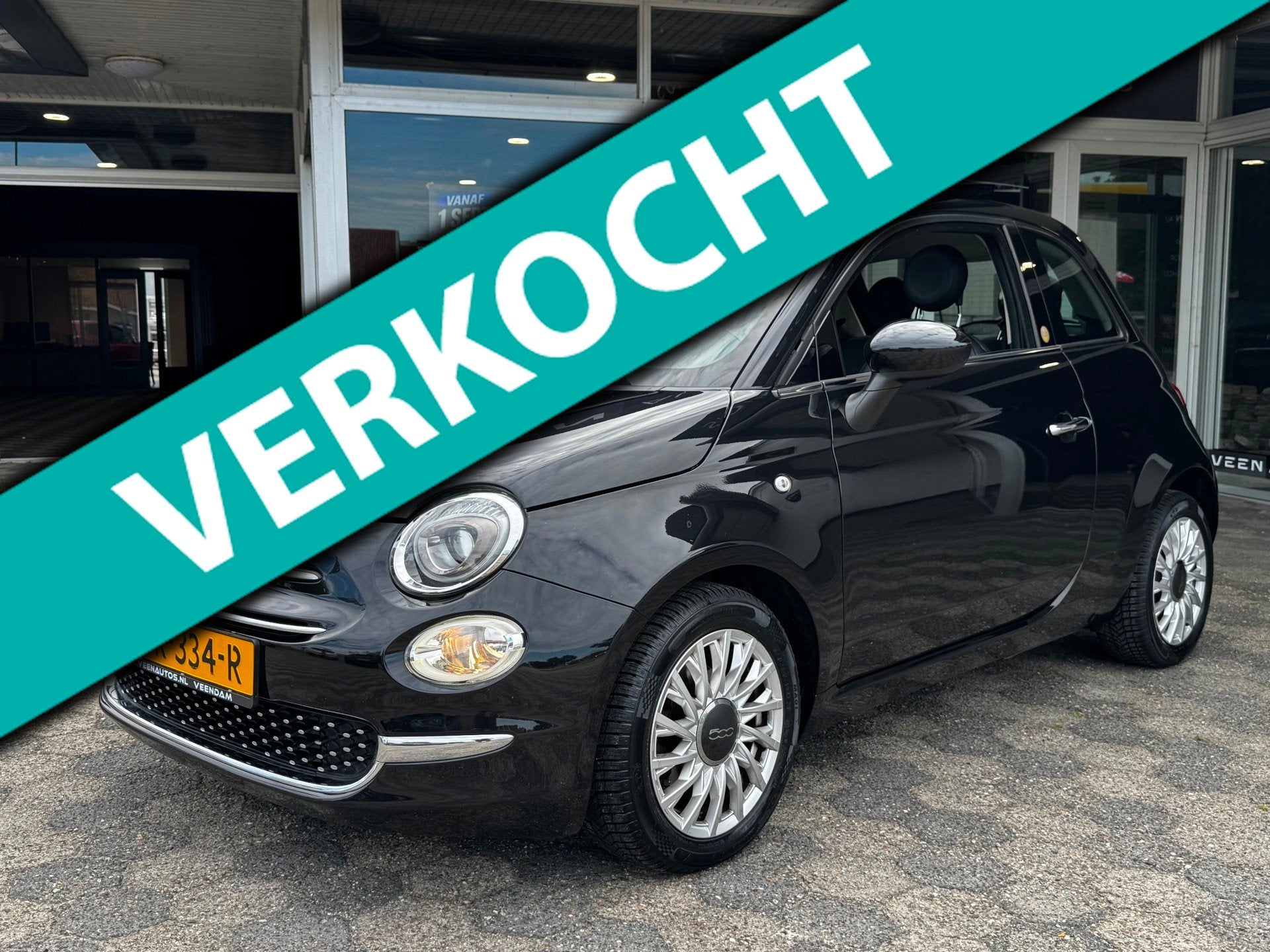 Fiat 500 0.9 TwinAir Turbo Lounge Panorama Dak Vol Leder Nav, Auto's, Fiat, Voorwielaandrijving, Gebruikt, Bedrijf, Handgeschakeld