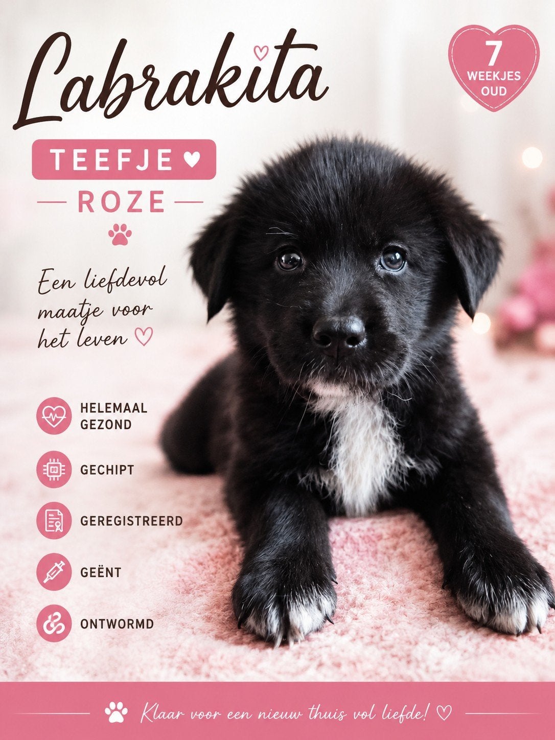 Labrakita pups (mogen 12 juni verhuizen)(nog 8 beschikbaar), HCC (leverziekte), 8 tot 15 weken, Labrador retriever, Meerdere