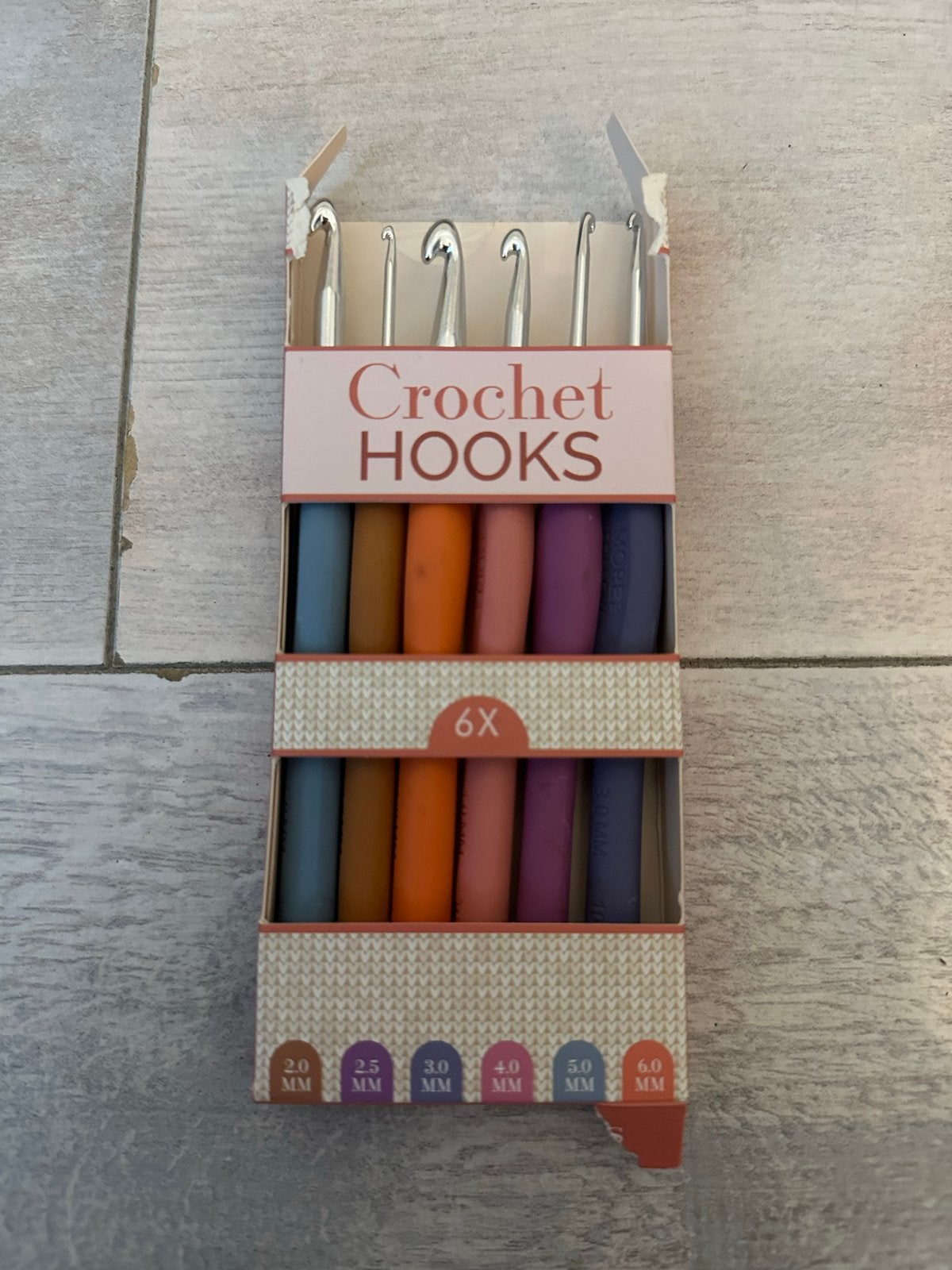 Nieuwe haaknaalden set - 6 stuks (2.0-6.0 mm), Hobby en Vrije tijd, Ophalen, Nieuw, Haken, Naald
