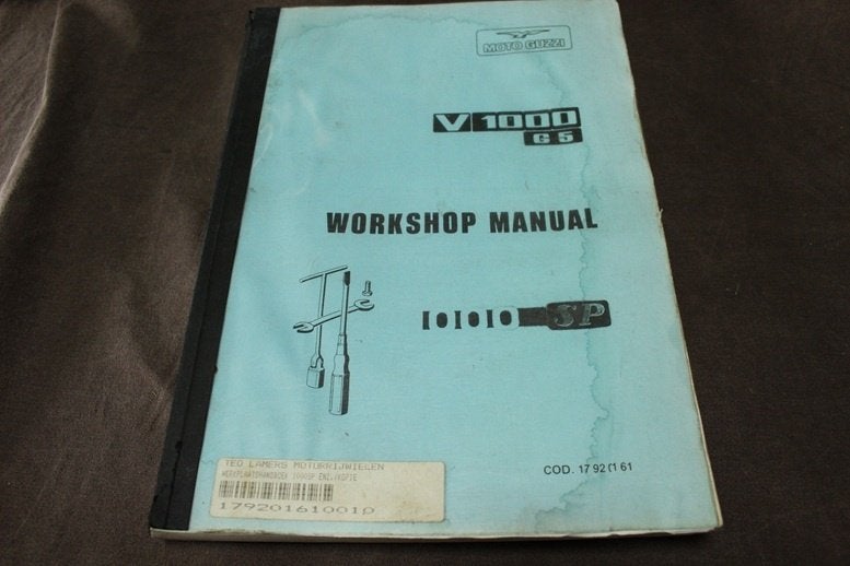 Moto Guzzi V1000 1000SP motorcycle workshop manual, Ophalen of Verzenden, Moto Guzzi