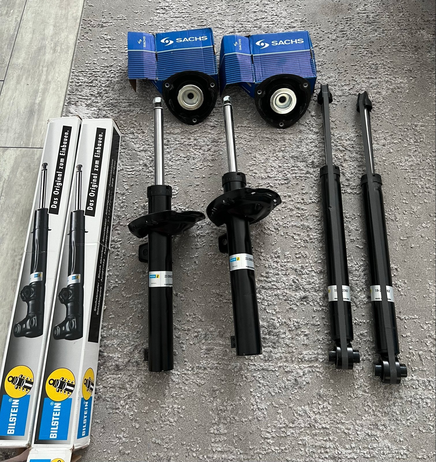 Complete set Bilstein schokdempers VAG + Sachs veerpootlager, Ophalen, Nieuw, Audi