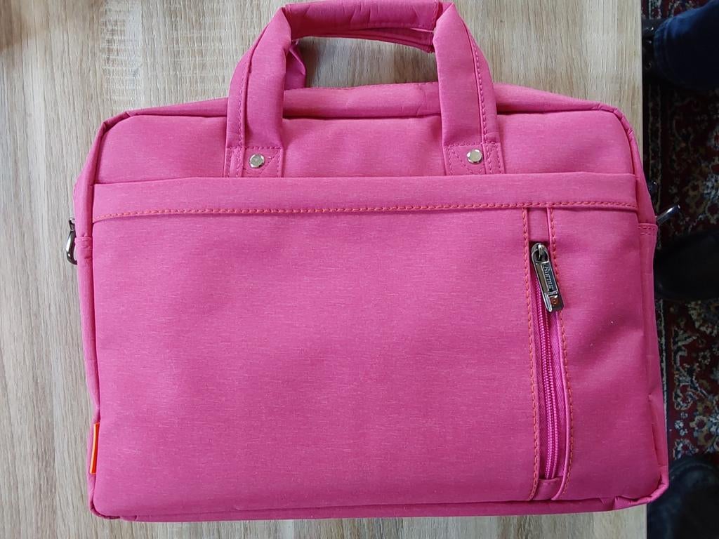 Roze Laptoptas met Handvat en Ritsvak, Computers en Software, Laptoptassen, Laptophoes, 14 inch, Overige merken, Roze