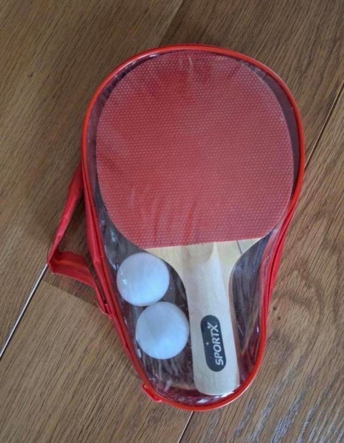 SPORTX Tafeltennisset: 2 Batjes, 2 Ballen in Tas, Sport en Fitness, Tafeltennis, Ophalen of Verzenden, Nieuw, Net, Batje(s) of Balletje(s)