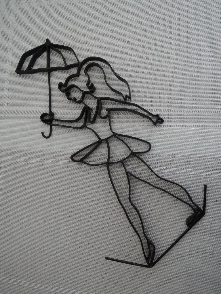 Ouderwetse hanger van zwart metaal, Antiek en Kunst, Curiosa en Brocante, Ophalen of Verzenden