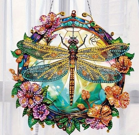 Raamhanger Libelle met stras steentjes, Tuin en Terras, Ophalen of Verzenden, Nieuw