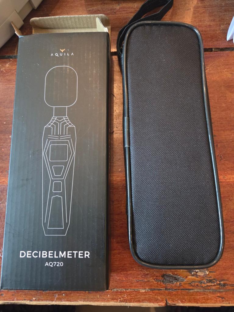 Aquila Decibelmeter AQ720 - Geluidsmeter met Koffer, Doe-het-zelf en Verbouw, Meetapparatuur, Ophalen of Verzenden