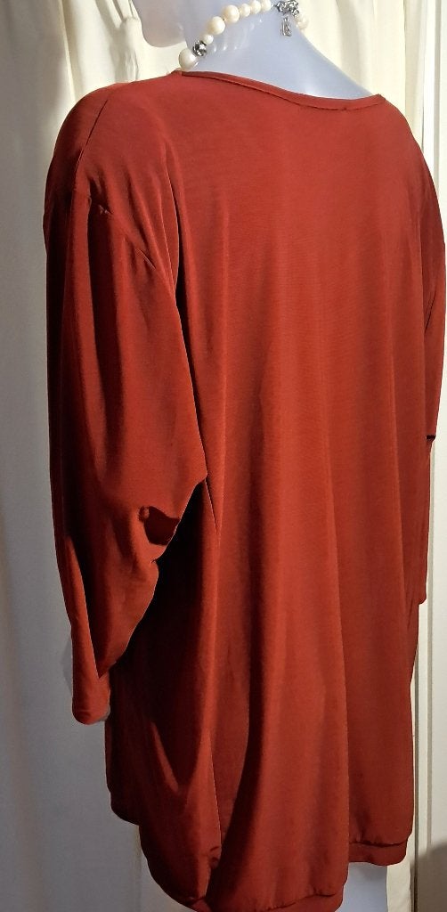 MAGNA💎 stretch top cognac kleur mt 52-54, Kleding | Dames, Tops, Overige kleuren, Verzenden, Maat 46/48 (XL) of groter, Nieuw