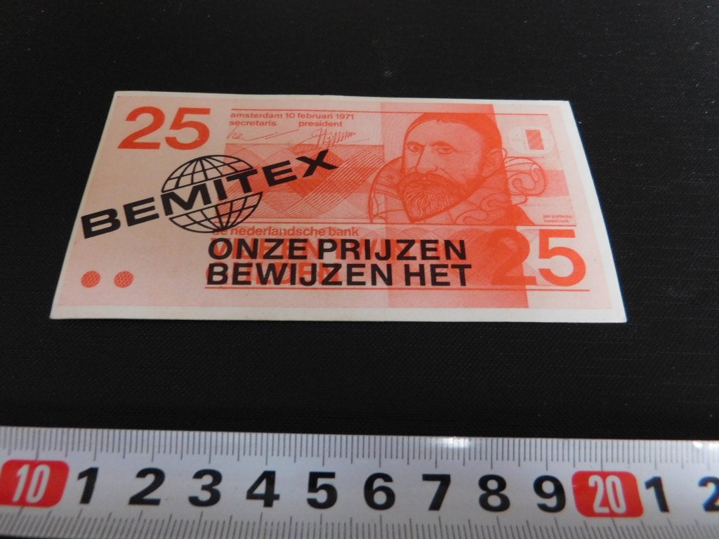 sticker BEMITEX 25 gulden  *, Ophalen, Zo goed als nieuw