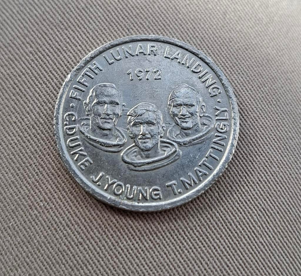 Herdenkingsmunt VS 1972 - Apollo 16 Lunar Landing, Ophalen of Verzenden, Noord-Amerika, Losse munt