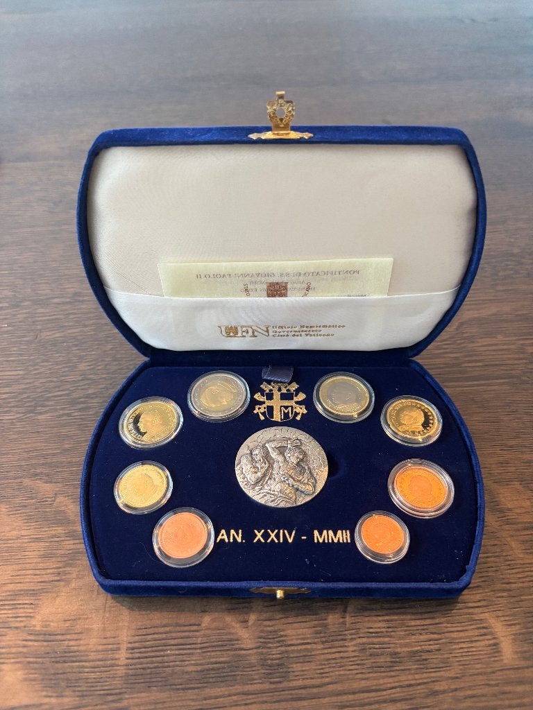 Vaticaan jaarset 2002 (PROOF), Verzenden, Vaticaanstad, Overige waardes, Setje