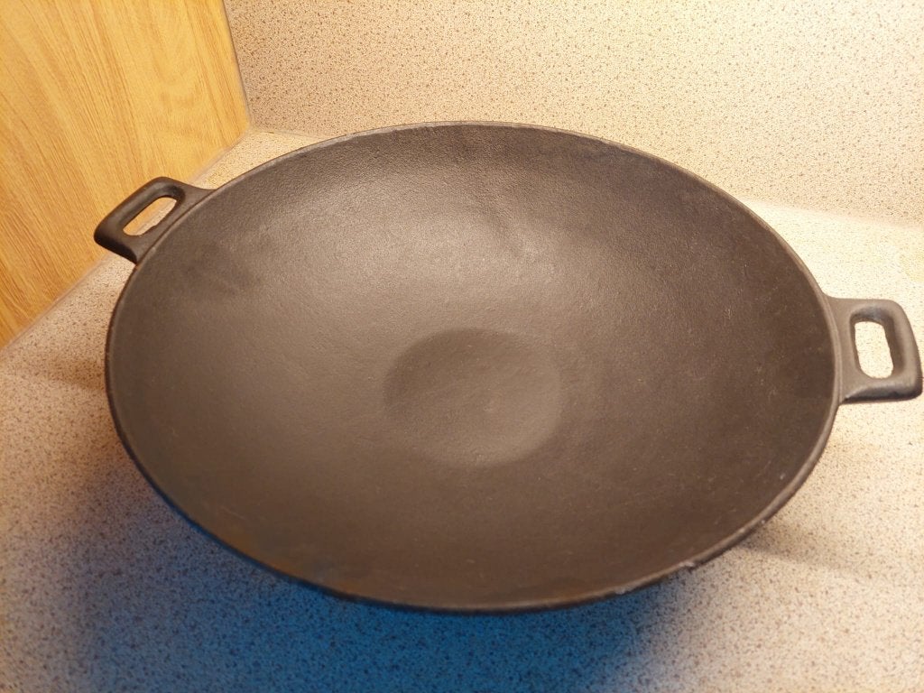Gietijzeren Wok, Ophalen, Gietijzer, Zo goed als nieuw, Keramische plaat