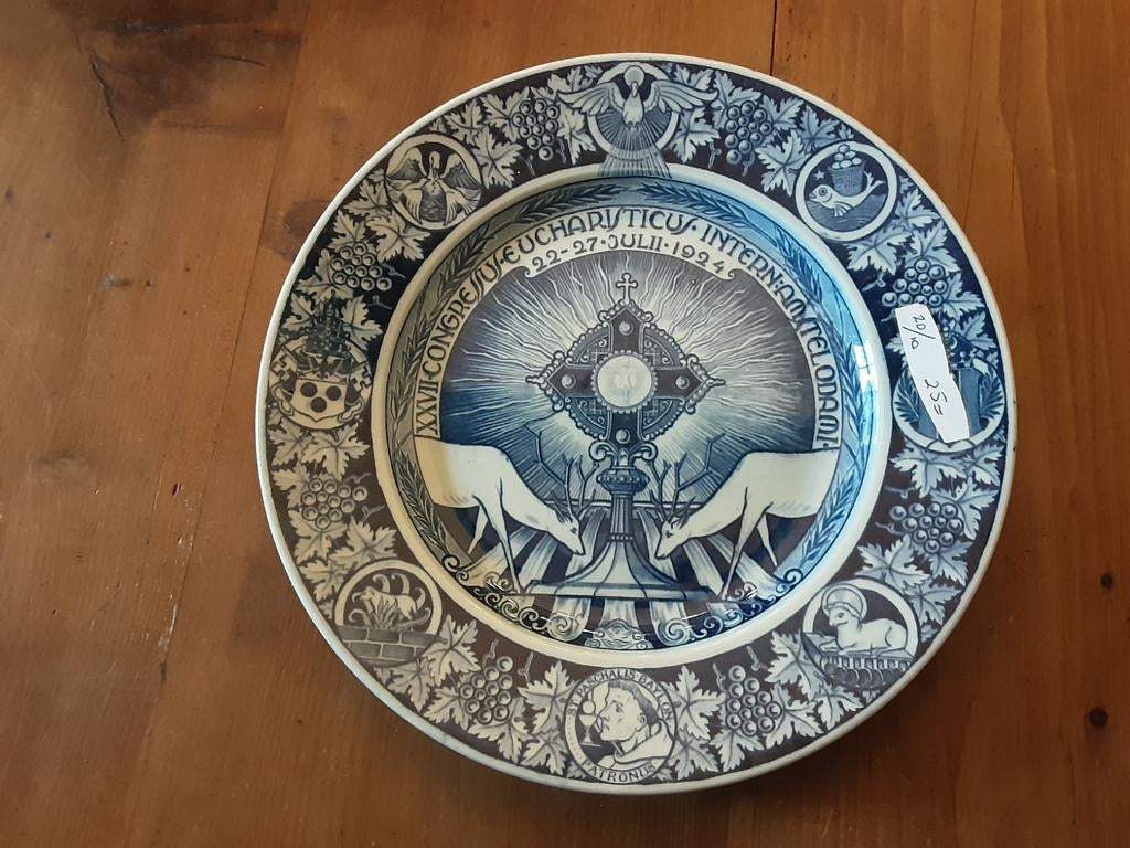 Maastricht aardewerk bord 1924, Antiek en Kunst, Ophalen of Verzenden