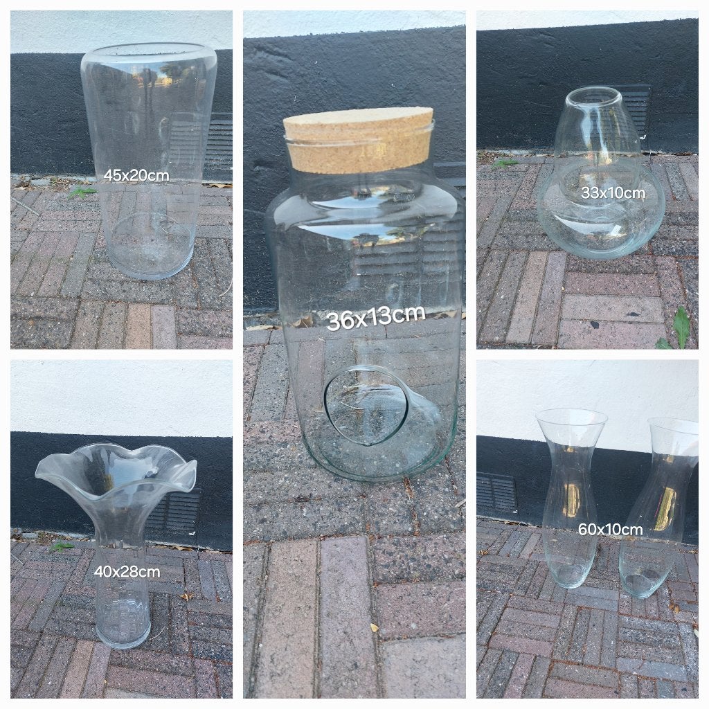 Glazen vazen!, Ophalen, Gebruikt, Transparant, Glas