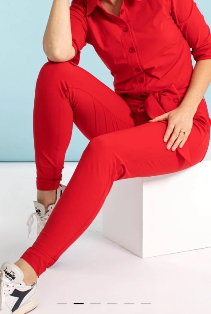 Rode Angelique jumpsuit Studio Anneloes S 36, Kleding | Dames, Jumpsuits, Studio Anneloes, Ophalen of Verzenden, Zo goed als nieuw