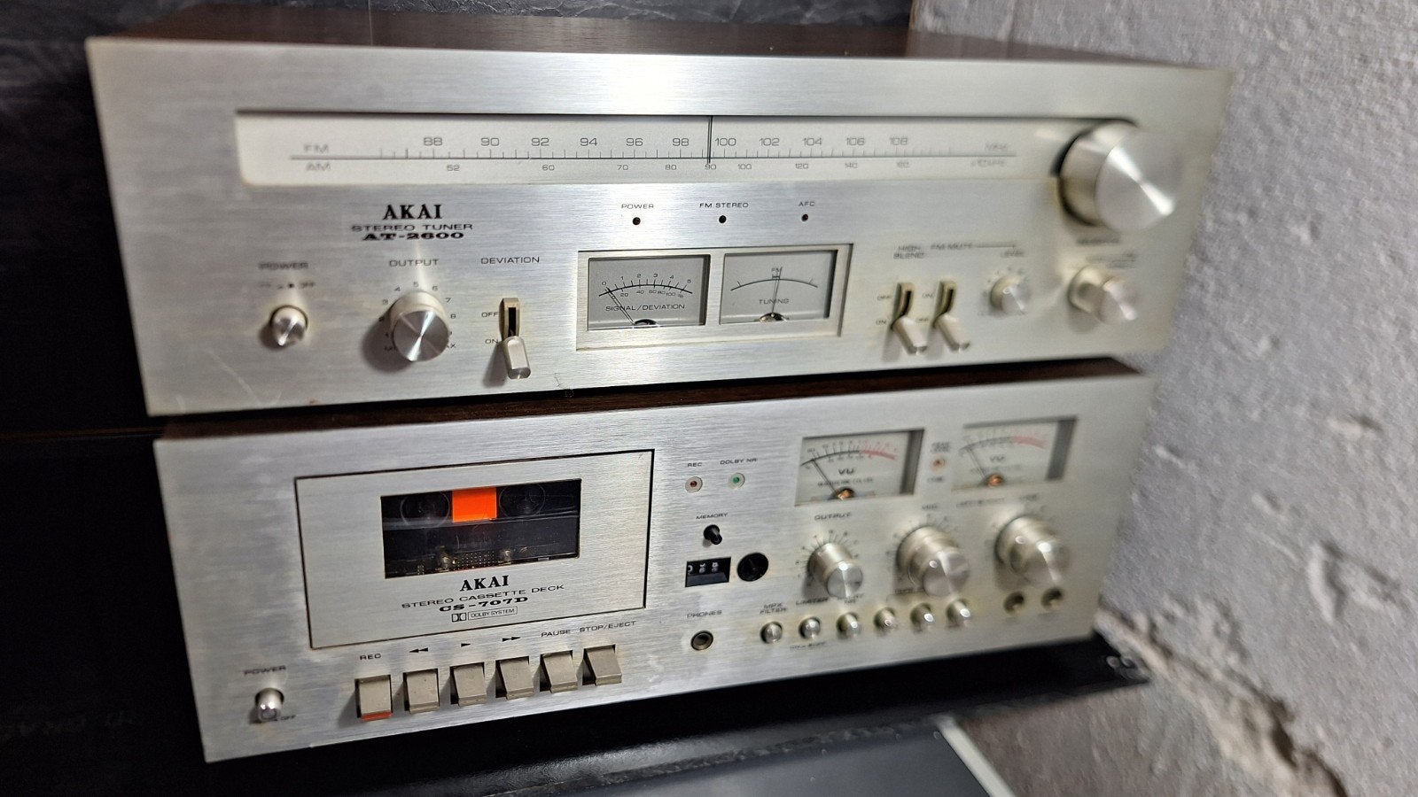 Akai Vintage Hifi Set: Tuner, Cassettedeck & Platenspeler, Ophalen, Gebruikt, Losse componenten, Cassettedeck