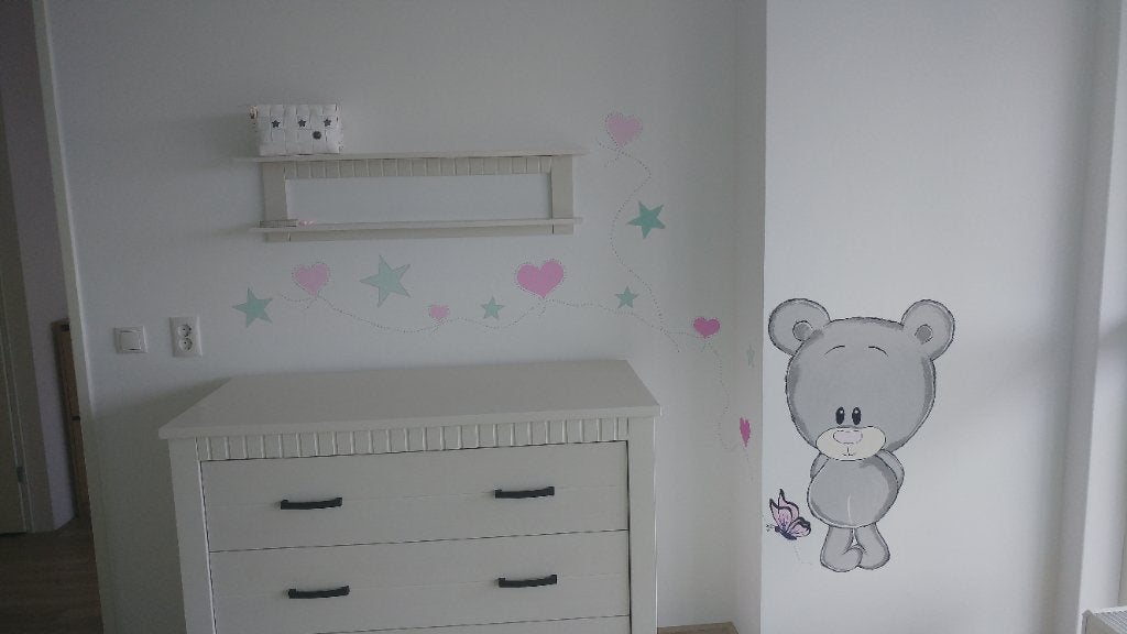 Babykamer/kinderkamer compleet - ledikant, commode, kast, Ophalen, Zo goed als nieuw, Jongetje of Meisje