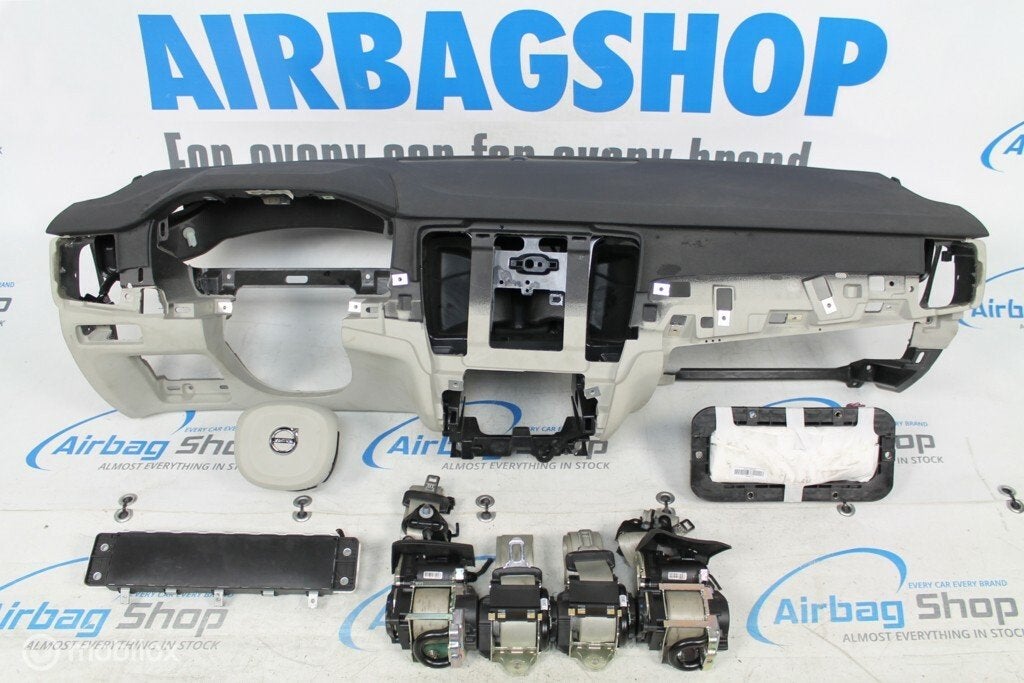 Airbag set - Dashboard zwart wit Volvo V90 (2016-heden), Gebruikt, Ophalen of Verzenden